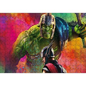 Thor Ve Hulk Puzzle Yapboz Mdf Ahşap 255 Parça