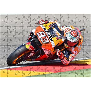 Honda Repsol Turuncu Motorsiklet Sola Virajda Yatıyor Puzzle Yapboz Mdf Ahşap 120 Parça