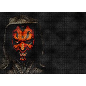 Yıldız Savaşları Maskeli Karakter Karanlık Arka Plan Puzzle Yapboz Mdf Ahşap 1000 Parça