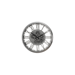 Çarklı Saat Çap55 2 Krom -Gümüş Eski̇tme