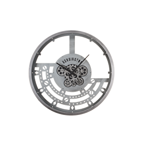 Çarklı Saat Çap60 9 Gümüş Eski̇tme-Gümüş Eski̇tme
