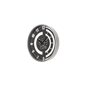 Çarklı Saat Çap 60 Gümüş Eski̇tme-Krom