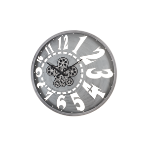 Çarklı Saat Çap60 8 Gümüş Eski̇tme-Gümüş Eski̇tme