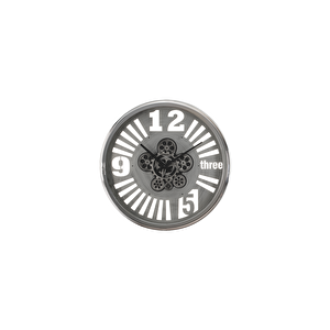 Çarklı Saat Çap55 4 Krom -Gümüş Eski̇tme