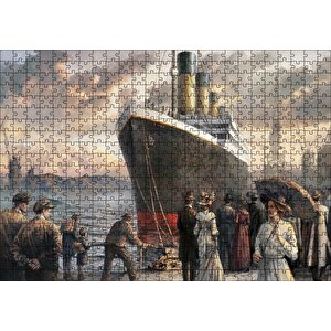 Titanik, İlk Ve Son Yolcuları Puzzle Yapboz Mdf Ahşap 500 Parça