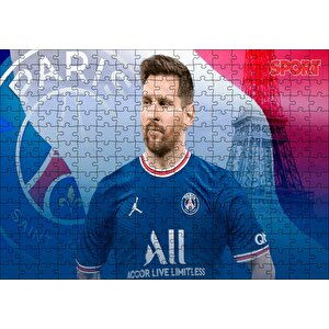 Messi Psg Görseli Puzzle Yapboz Mdf Ahşap 255 Parça
