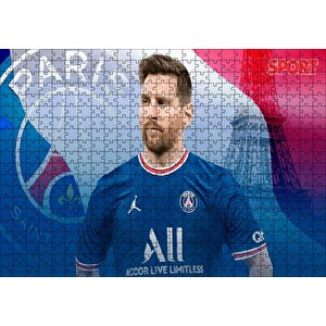 Messi Psg Görseli Puzzle Yapboz Mdf Ahşap 500 Parça