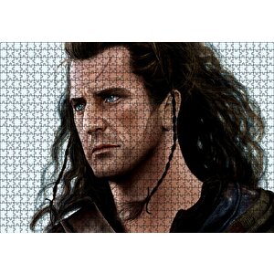 Braveheart Mel Gibson Artwork Puzzle Yapboz Mdf Ahşap 1000 Parça
