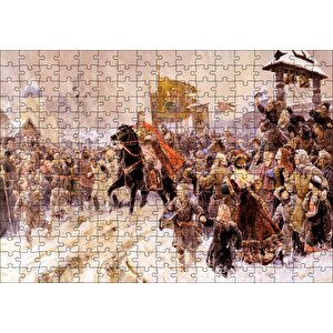 Savaştan Dönen Komutanın Şehre Girişi Puzzle Yapboz Mdf Ahşap 255 Parça