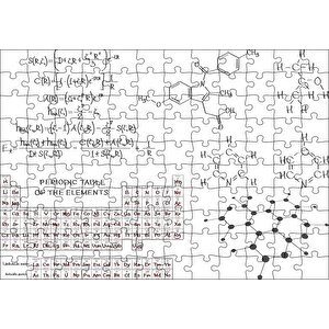 Kimya Denklemleri Ve Perodik Tablo Puzzle Yapboz Mdf Ahşap 120 Parça