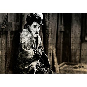 Charlie Chaplin Altına Hücum Film Görseli Puzzle Yapboz Mdf Ahşap 120 Parça