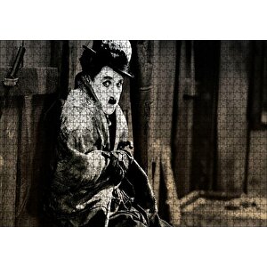 Charlie Chaplin Altına Hücum Film Görseli Puzzle Yapboz Mdf Ahşap 1000 Parça