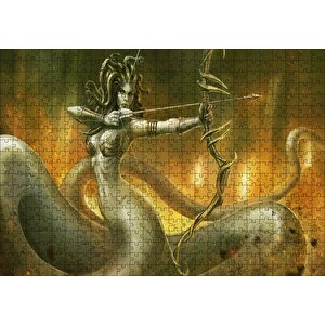 Medusa Ve Oku Puzzle Yapboz Mdf Ahşap 500 Parça