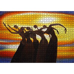 Dans Eden Afrikalı Kadınlar Puzzle Yapboz Mdf Ahşap 1000 Parça