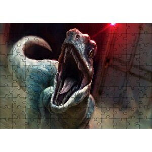 Jurassic World Velociraptor Blue Puzzle Yapboz Mdf Ahşap 120 Parça