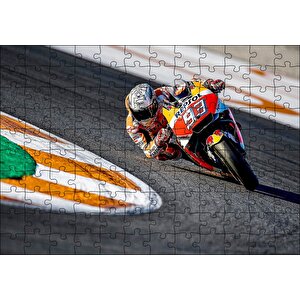Honda Repsol Turuncu Kırmızı Motorsiklet Puzzle Yapboz Mdf Ahşap 120 Parça