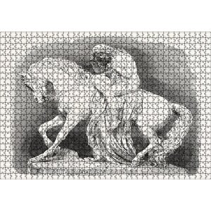 Lady Godiva Taş Heykel Puzzle Yapboz Mdf Ahşap 1000 Parça