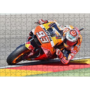 Honda Repsol Turuncu Motorsiklet Sola Virajda Yatıyor Puzzle Yapboz Mdf Ahşap 255 Parça