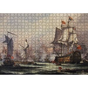 Haçlı Donanması Gemileri Puzzle Yapboz Mdf Ahşap 500 Parça