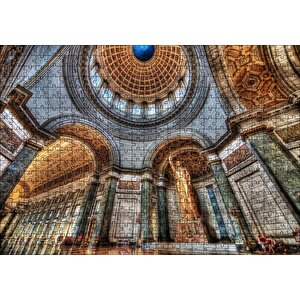 Küba'da Tarihi Yapı İçeriden Görünüm Puzzle Yapboz Mdf Ahşap 500 Parça