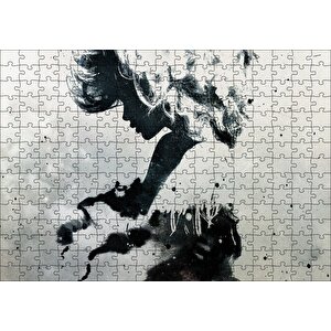 Kadın Temalı Duvar Püskürtme Boyama Puzzle Yapboz Mdf Ahşap 255 Parça