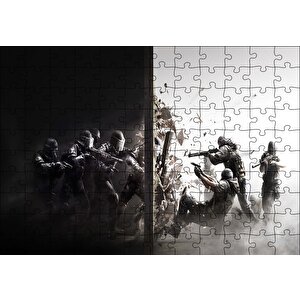 Rainbow Six Siege Tom Clancy Çatışma Puzzle Yapboz Mdf Ahşap 120 Parça