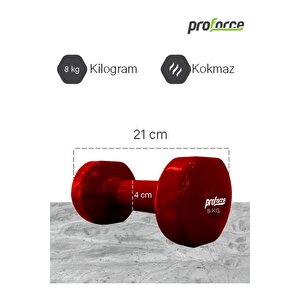 Vdb Dışı Vinil Kaplı Içi Çelik Döküm Ağırlık Dambıl 8 Kg -tek Adet