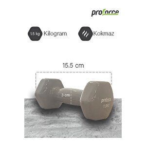 Vdb Dışı Vinil Kaplı Içi Çelik Döküm Ağırlık Dambıl 1,5 Kg -tek Adet