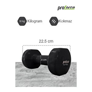 Vdb Dışı Vinil Kaplı Içi Çelik Döküm Ağırlık Dambıl 10 Kg -tek Adet