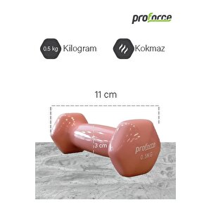 Vdb Dışı Vinil Kaplı Içi Çelik Döküm Ağırlık Dambıl 0.5 Kg -tek Adet
