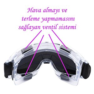 Kayak Gözlüğü Aynalı Gökkuşağı Ventilli Güneş Kar Koruyucu Gözlük Uv Korumalı Snowboard Glasses Gözlük