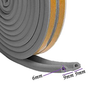 10x2=20 Metre Kapı Pencere Bandı Gri Fitili Yapışkanlı Soğuk Izolasyon Bant