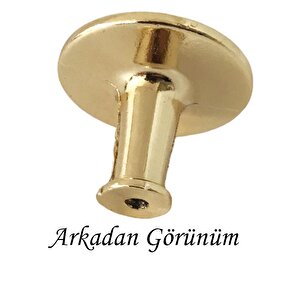 15 Adet Düz Düğme Altın Gold Kulp Mobilya Çekmece Dolap Kapak Kulbu Metal Kulp Aksesuarları Vidalı