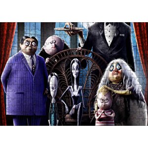 Addams Ailesi Yeni Film Görseli Puzzle Yapboz Mdf Ahşap 255 Parça