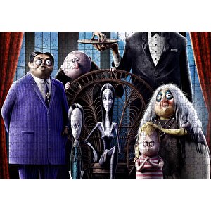 Addams Ailesi Yeni Film Görseli Puzzle Yapboz Mdf Ahşap 500 Parça