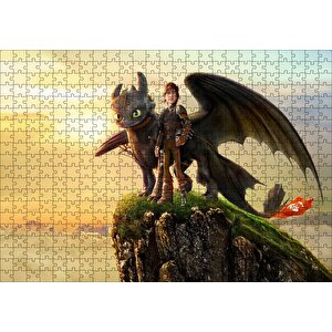 How To Train Your Dragon Film Görseli Puzzle Yapboz Mdf Ahşap 500 Parça