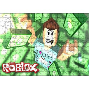 Mutlu Röblox Görseli Puzzle Yapboz Mdf Ahşap 255 Parça