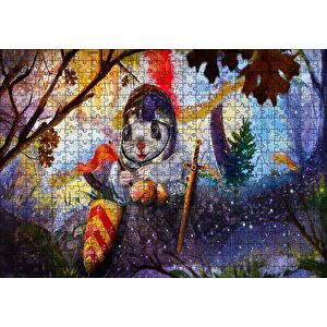 Fantastik Şövalye Tavşan Puzzle Yapboz Mdf Ahşap 500 Parça