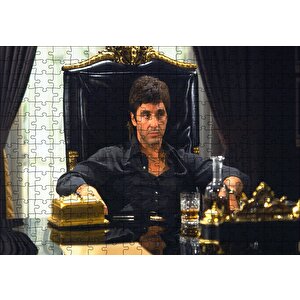 Al Pacino Tahtında Puzzle Yapboz Mdf Ahşap 255 Parça
