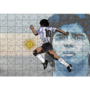 Maradona Arjantin Milli Takımı Puzzle Yapboz Mdf Ahşap 120 Parça