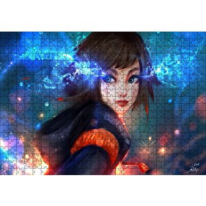 Fantastik Anime Kız Puzzle Yapboz Mdf Ahşap 500 Parça