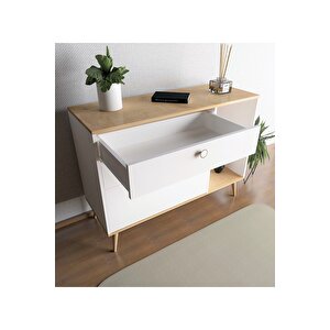 İtaly 120cm Şifonyer /çekmeceli Raflı Şifonyer / Çok Amaçlı Dolap/ Konsol