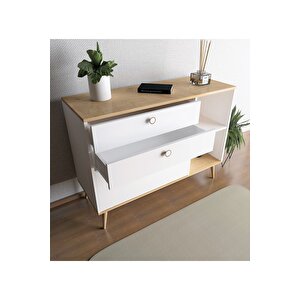 İtaly 120cm Şifonyer /çekmeceli Raflı Şifonyer / Çok Amaçlı Dolap/ Konsol