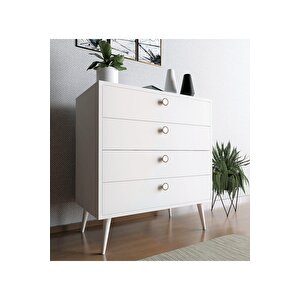 Zen  Şifonyer / Çok Amaçlı Dolap/ Çekmeceli Şifonyer / Kapaklı Şifonyer / 4 Çekmeceli Şifonyer 80cm