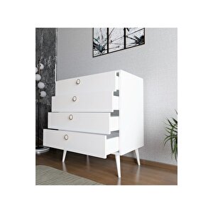 Zen  Şifonyer / Çok Amaçlı Dolap/ Çekmeceli Şifonyer / Kapaklı Şifonyer / 4 Çekmeceli Şifonyer 80cm