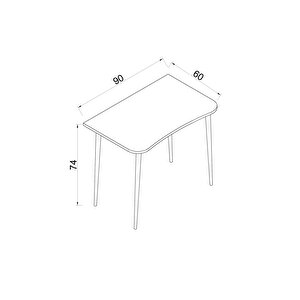 Max Calışma Masası / Bilgisayar Masası / Ders Çalışma Masası  (90 Cm) Beyaz