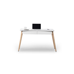 Logo Calışma Masası / Bilgisayar Masası / Ders Çalışma Masası  (90 Cm) Beyaz