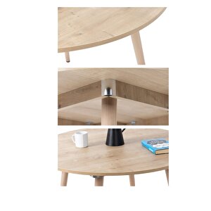 Bistro 100 Cm / Yuvarlak Mutfak Masası / Yuvarlak Yemek Masası / Meşe