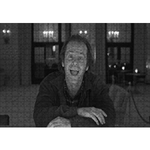 The Shining Jack Nicholson Gülüyor Puzzle Yapboz Mdf Ahşap 500 Parça