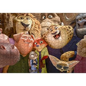 2016 Zootopia Disney Filmleri Puzzle Yapboz Mdf Ahşap 500 Parça